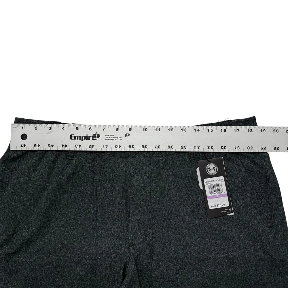 Under Armour Drive Golf Shorts Men 38 Charcoal Grey Heather 1309551 HeatGear NWT